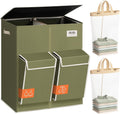 SOLEDI Double Laundry Hamper with Lid - 4-Section 180L Sorter