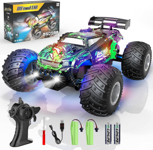 Bazolota RC Car: Fast 20Km/h Speed, LED Lights, 2 Batteries