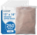 13 x 18 Frosted Reclosable Zip Plastic Bags - 100 Count