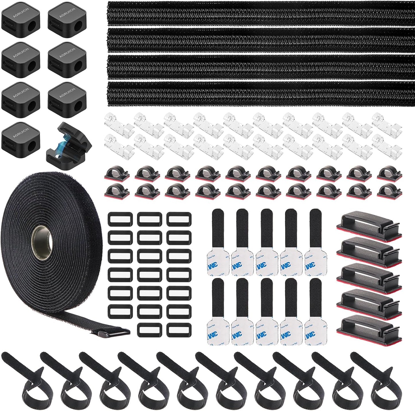 Organize Cables Effortlessly with 98-Piece Kit!