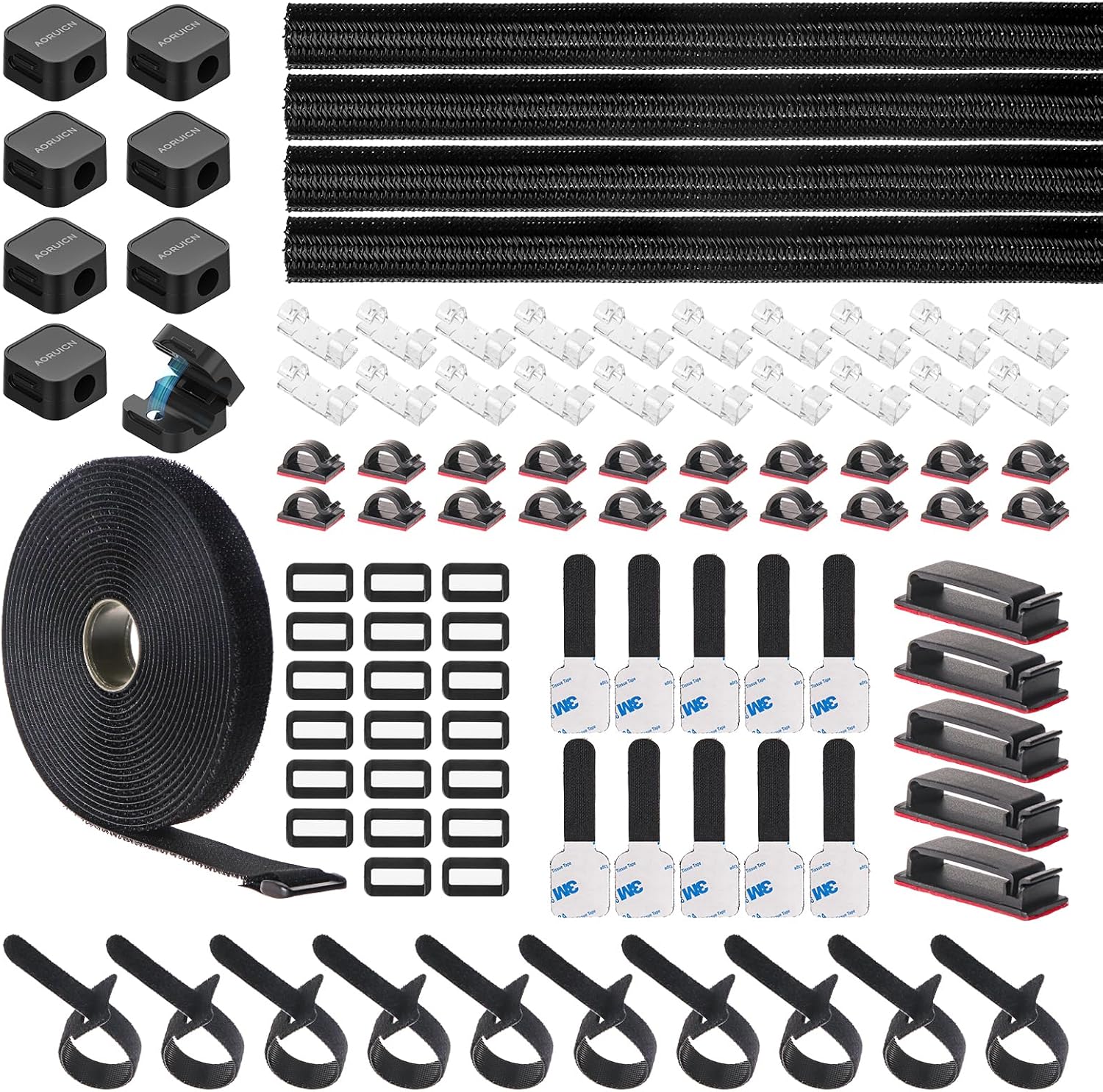 Organize Cables Effortlessly with 98-Piece Kit!