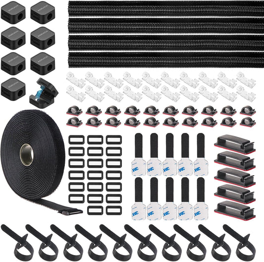 Organize Cables Effortlessly with 98-Piece Kit!