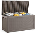 260 Gallon Resin Deck Box - Lockable Waterproof Outdoor Storage