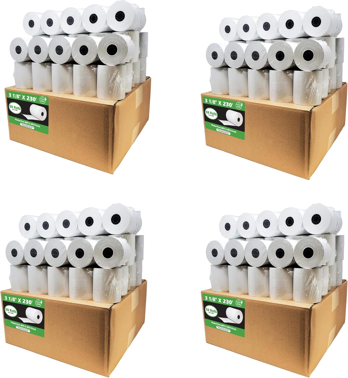 Phenol Free Thermal Paper Rolls for Clover POS Printers - 200 Rolls