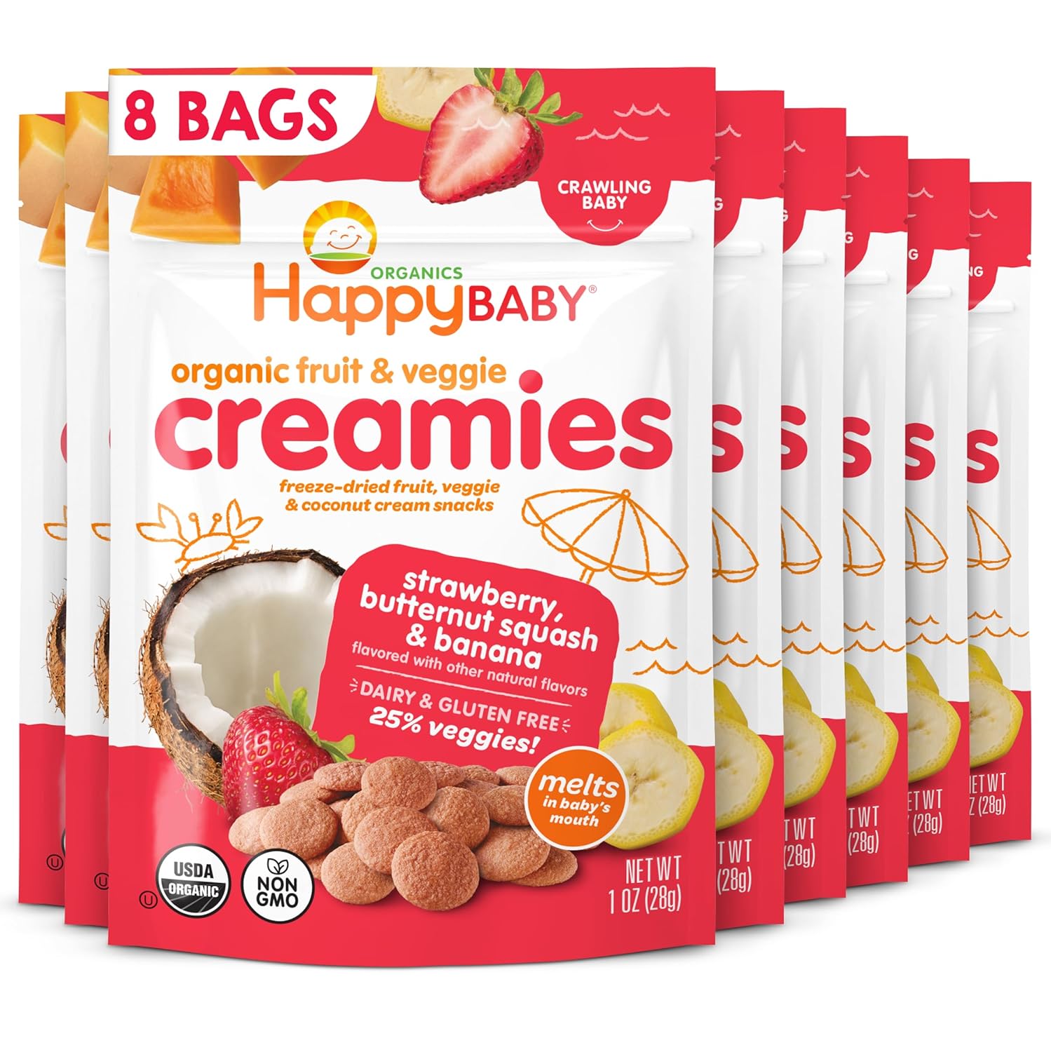 Happy Baby Organic Creamies Freeze-Dried Snacks for Babies