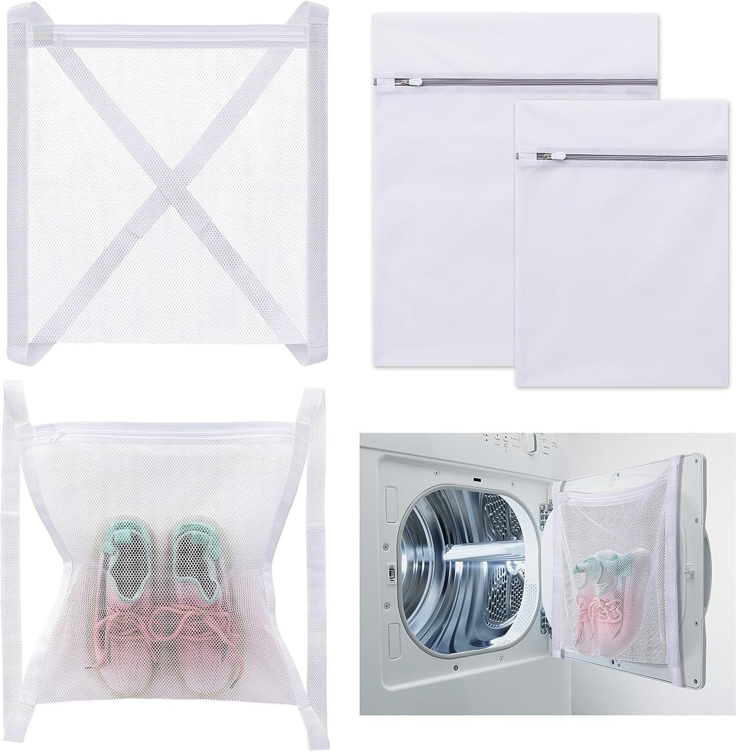 Shoe Dryer & Wash Bags Set - 4 Pack: Keep Sneakers Fresh!