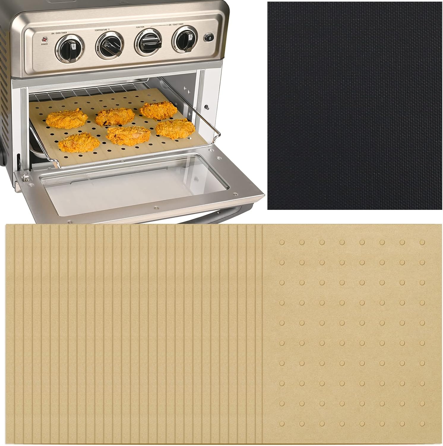 100 PCS Unbleached Air Fryer Liners, 11x9: Non-Stick Perforated Sheets for Various Brands!
