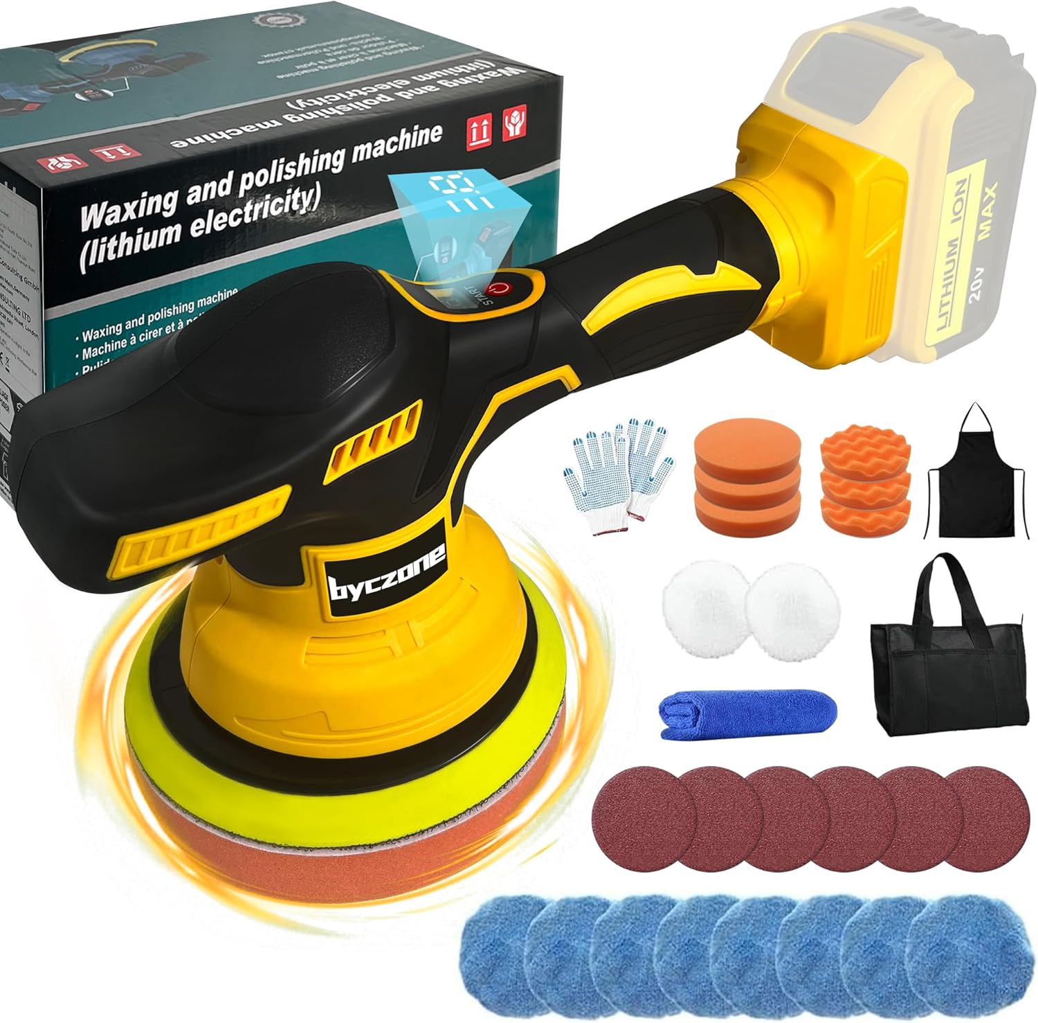 Cordless Car Buffer Polisher for Dewalt 20V Battery Users
