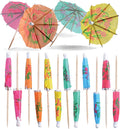 PREXTEX Tropical Drink Umbrella Picks - 220 Pack for Festive Drinks!
