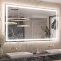 LED Bathroom Mirror with Light 60 x 36 in - Frontlit & Backlit