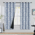 Blackout Floral Curtains 63 in Length - Full Light Blocking