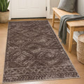 KILOCOCO Boho Entryway Rug 3x5 Area Rug - Washable Rust Red
