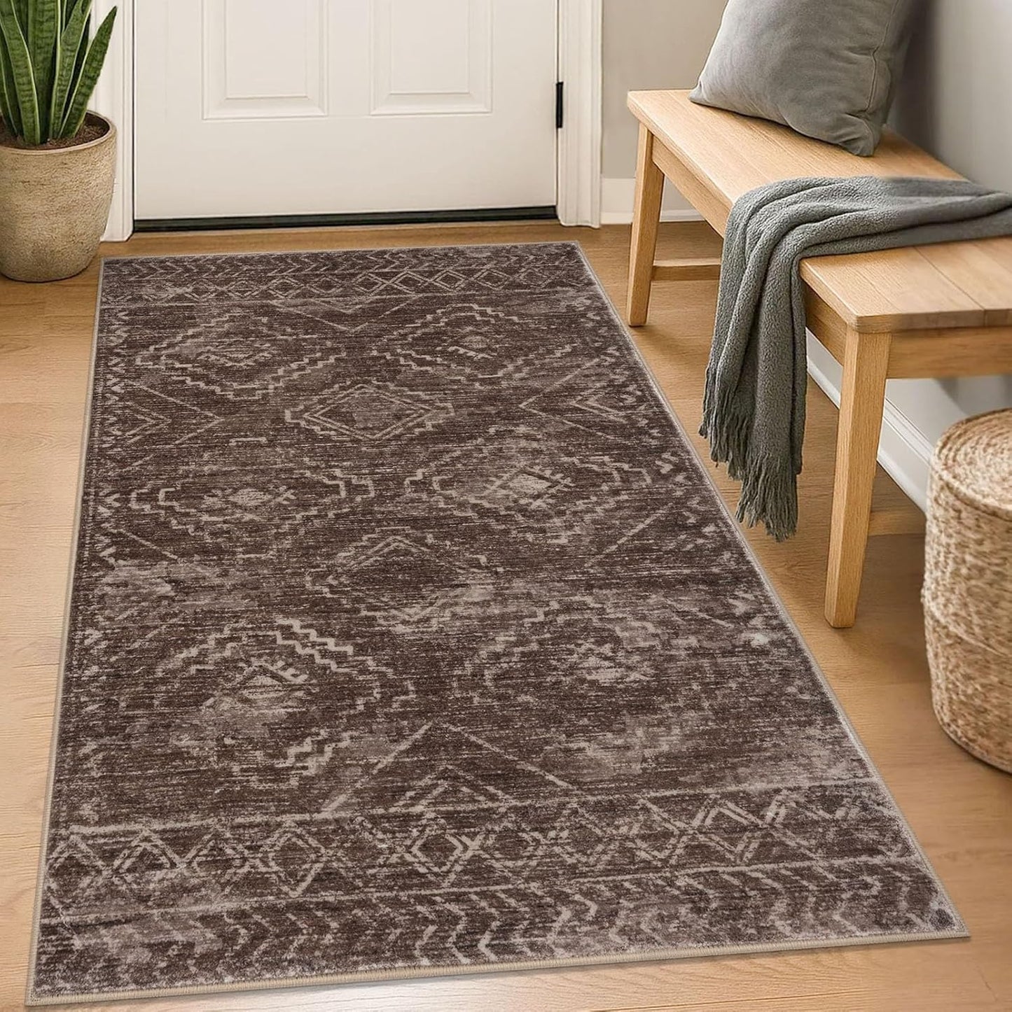 KILOCOCO Boho Entryway Rug 3x5 Soft Non Slip for Home Decor
