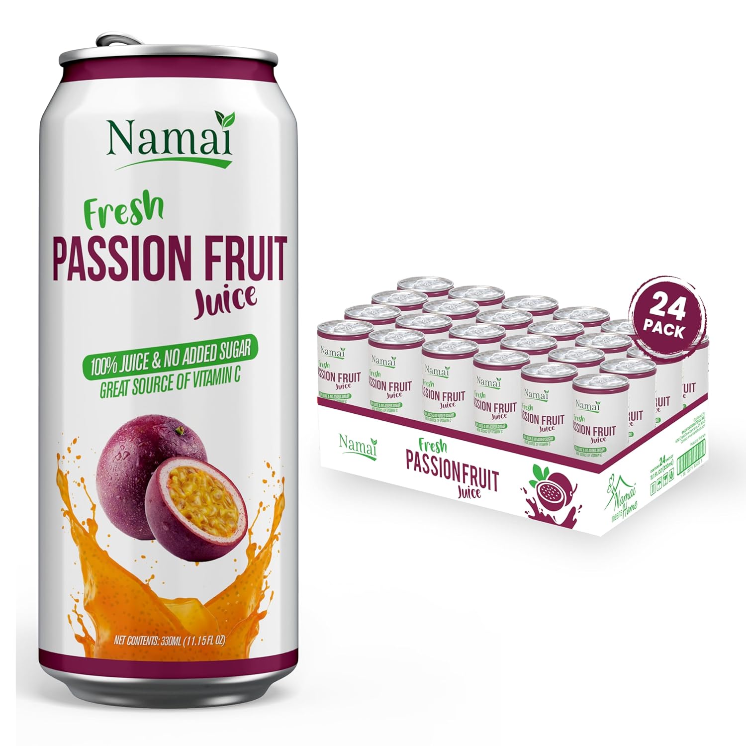 Namai Pure Passion Fruit Juice - Refreshing No Added Sugar Drink