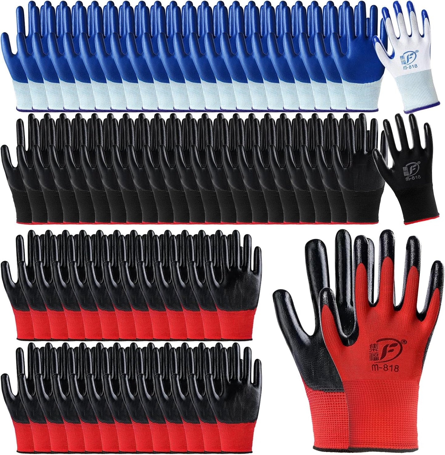 Breathable Rubber Coated Garden Gloves - 90 Pairs | Ayearparty