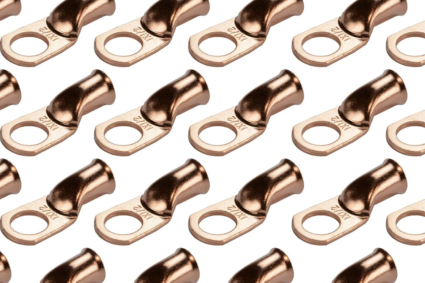 TEMCo 100 Pack Bare Copper Welding Battery Cable Ends for Durability