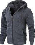 ZITY Men's Zip Up Hoodie Heavyweight Winter Sweatshirt (Style DDJD)