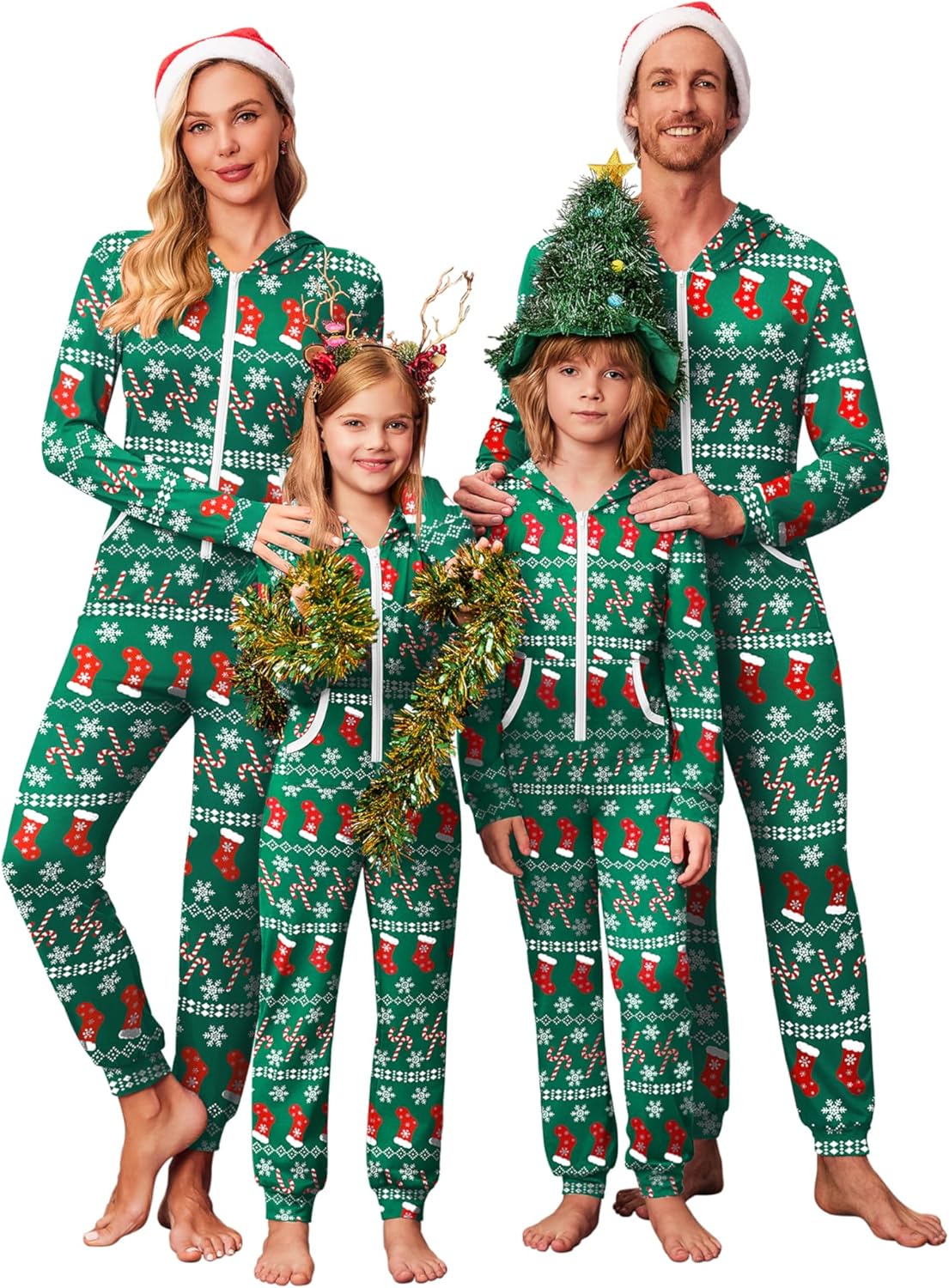 Ekouaer Christmas Matching Family Onesie Pajamas for All