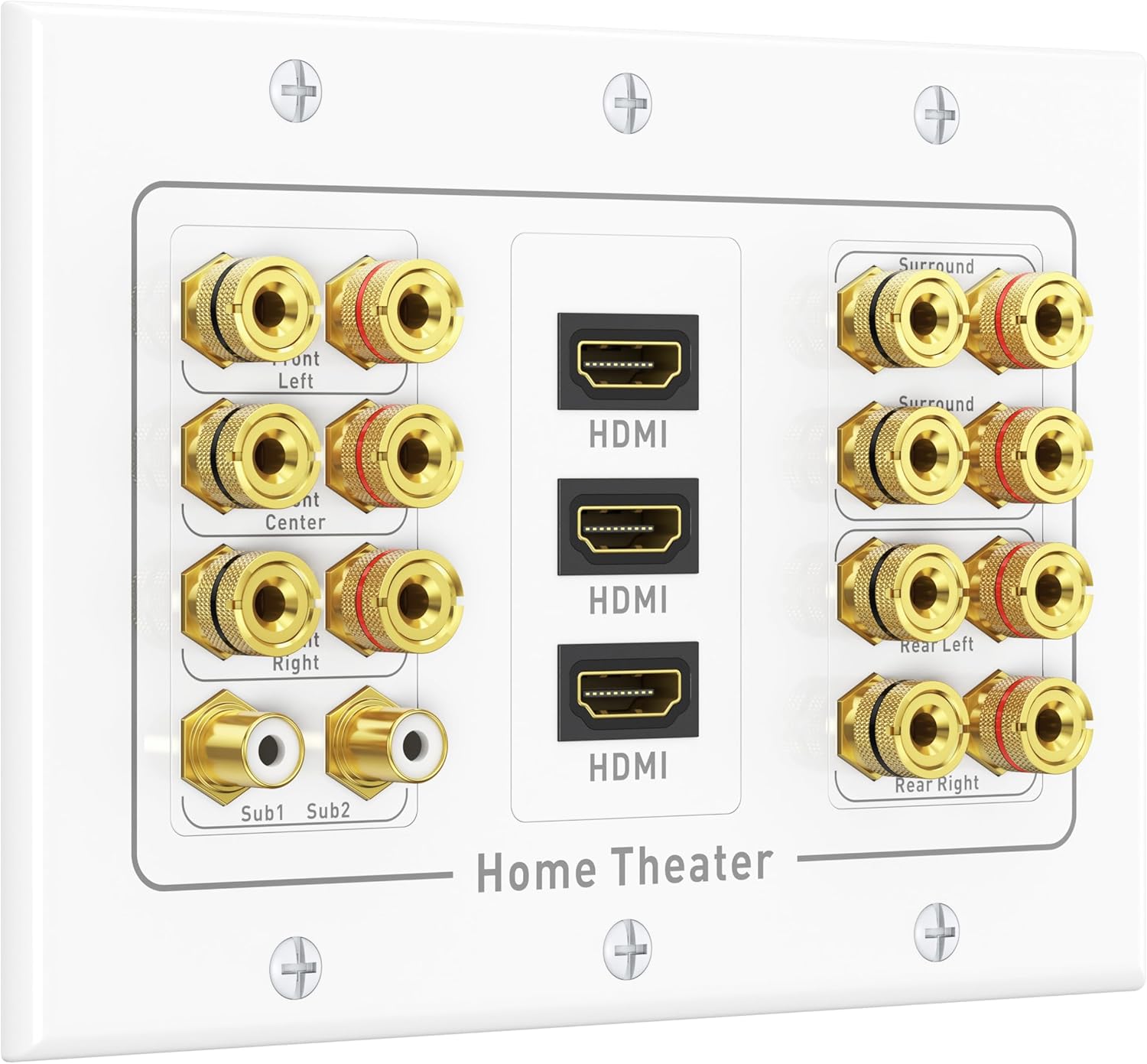 Cable Matters 7.2 Speaker Wall Plate with HDMI for Home Theater