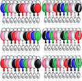 Retractable ID Badge Holder 80 Pack - Durable Office Badge Reels