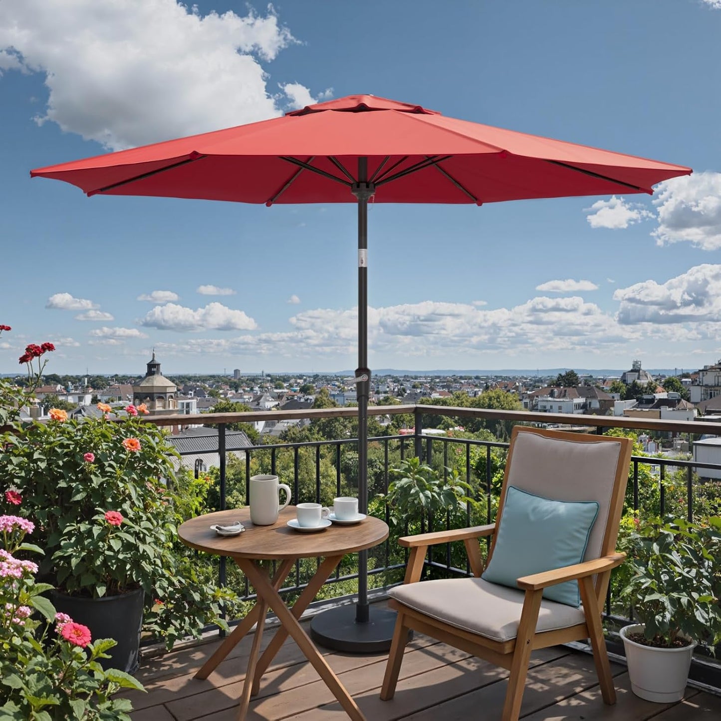 Patio Umbrellas with Push Button Tilt for Ultimate Shade
