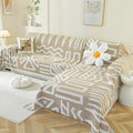Boho Sectional Couch Covers 2 Pieces L Shaped Sofa Cover - Chenille