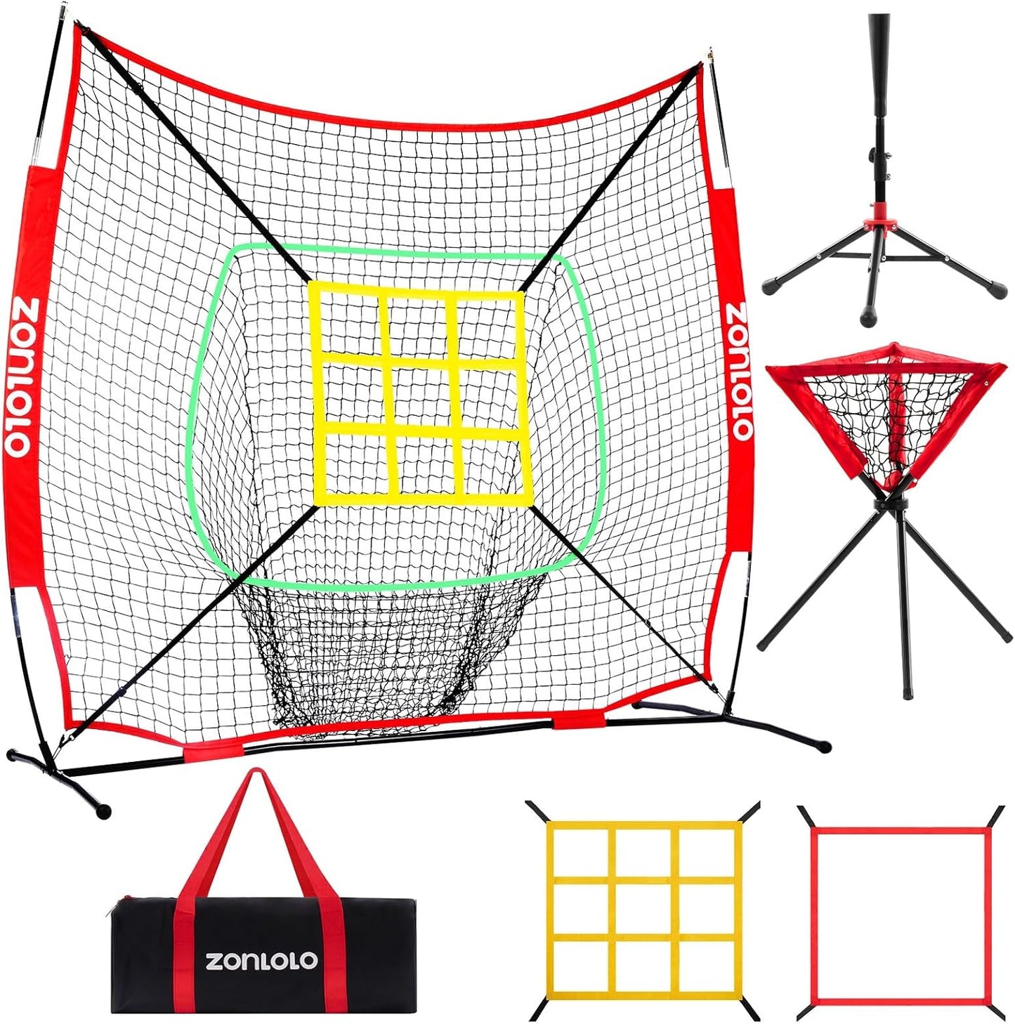 6x6ft Portable Baseball & Softball Net for Kids Training Fun