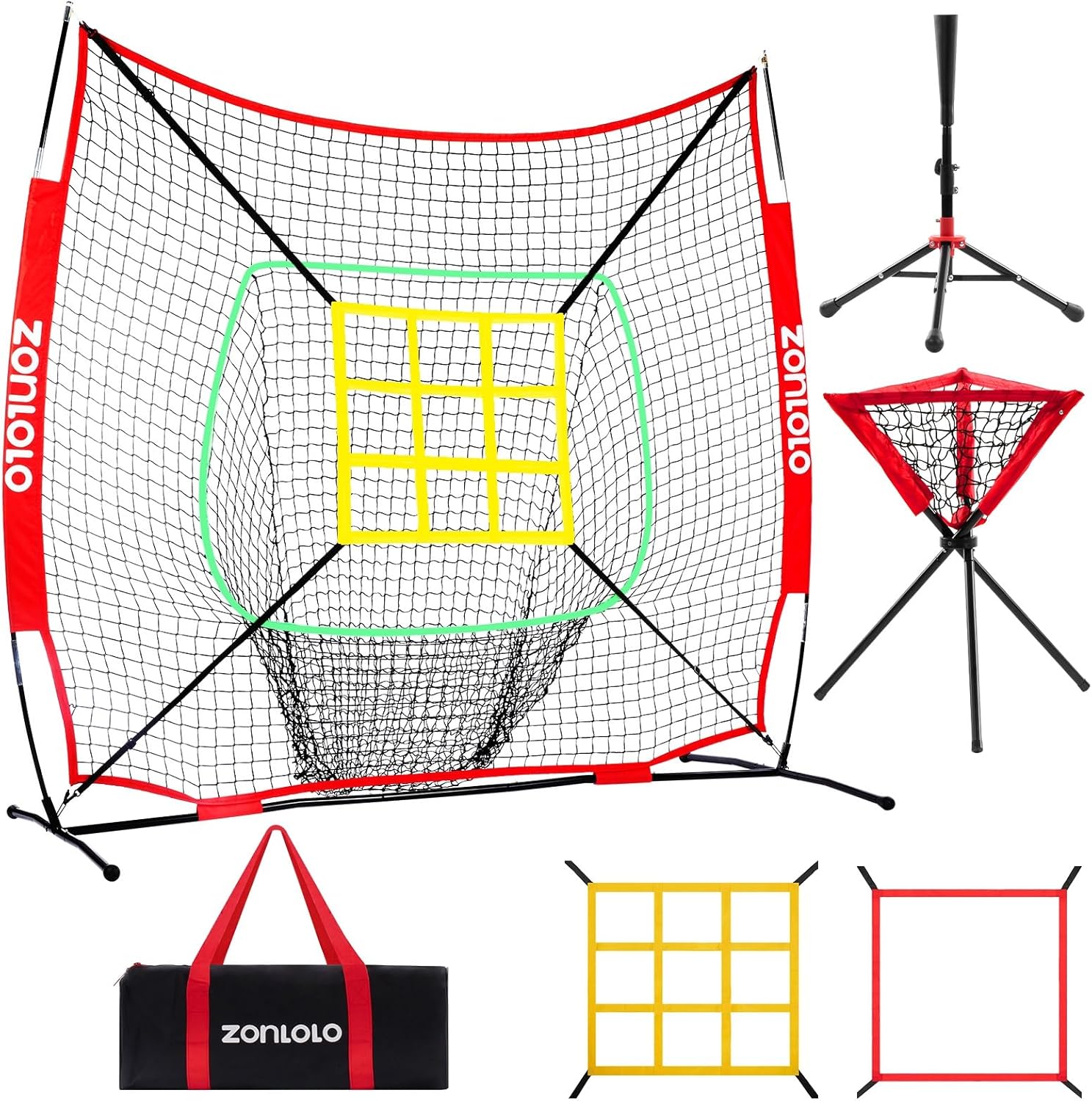 6x6ft Portable Baseball & Softball Net for Kids Training Fun