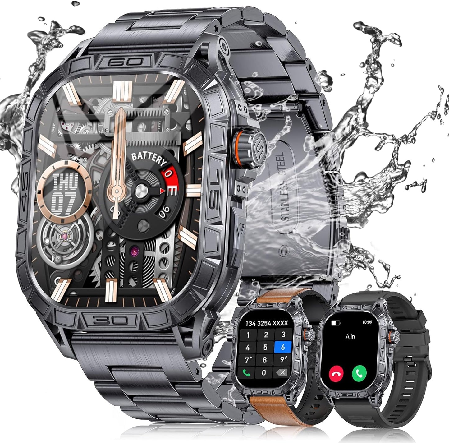 Navy Seal Smartwatch by LIGE: Call&Dial, AMOLED Display