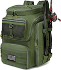 Fishing Backpack with Rod Holders - 45L Water-resistant Tackle Bag