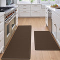 Kitchen Mats for Floor 2 Piece Brown - 17in x 29in + 17in x 59in Anti