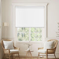 White 33in x 72in Cordless 100% Blackout Roller Shade - Total Privacy