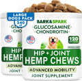 Hemp Chews Dogs Hip Joint Pain Relief - Glucosamine Chondroitin Hemp