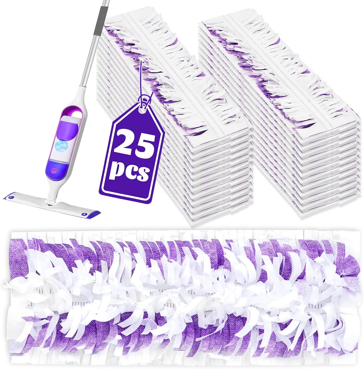 Aicipow 25-CT Disposable Swiffer Power Mop Pads - Easy Clean!