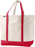 Open Top Canvas Tote Bag - Rugged Cotton Canvas, Up to 250 lb