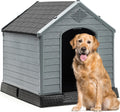 Large Plastic Dog House for Small & Medium Dogs - Weatherproof Shelter
