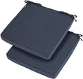 Patio Chair Cushion 18x18x2.5 in 2-Pack - Comfortable Waterproof Seat