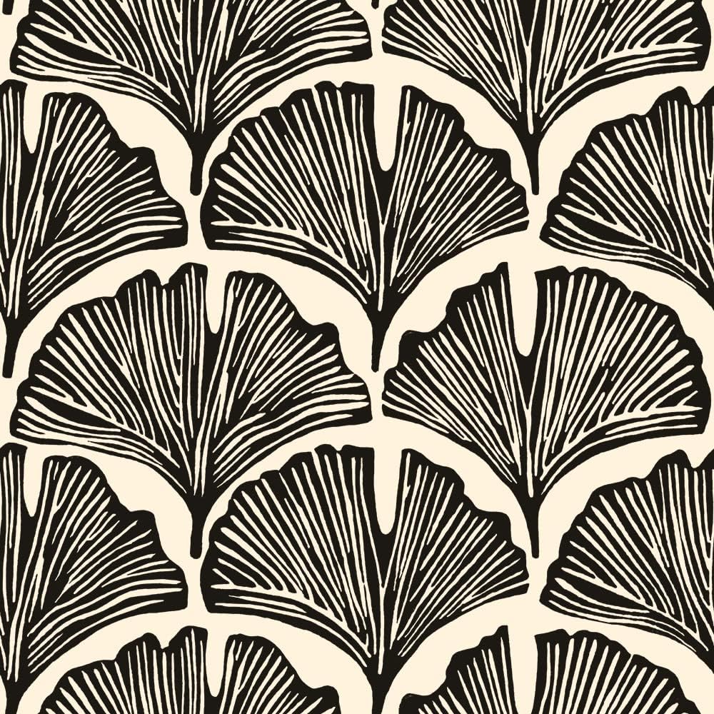 Tempaper Zebra Black Feather Palm Removable Wallpaper for Home
