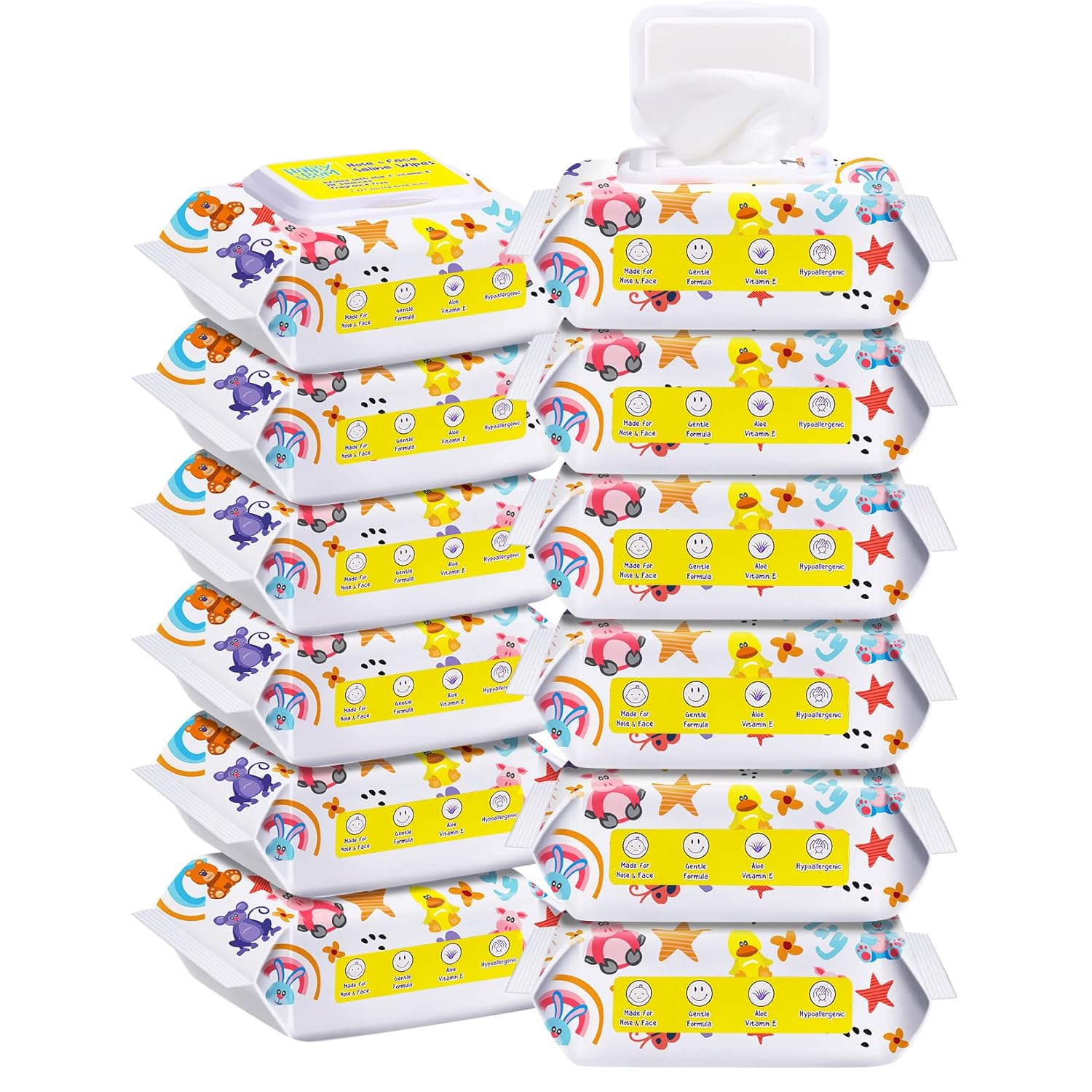 HAPPY BUM Saline Baby Wipes for Gentle Cleansing Anywhere