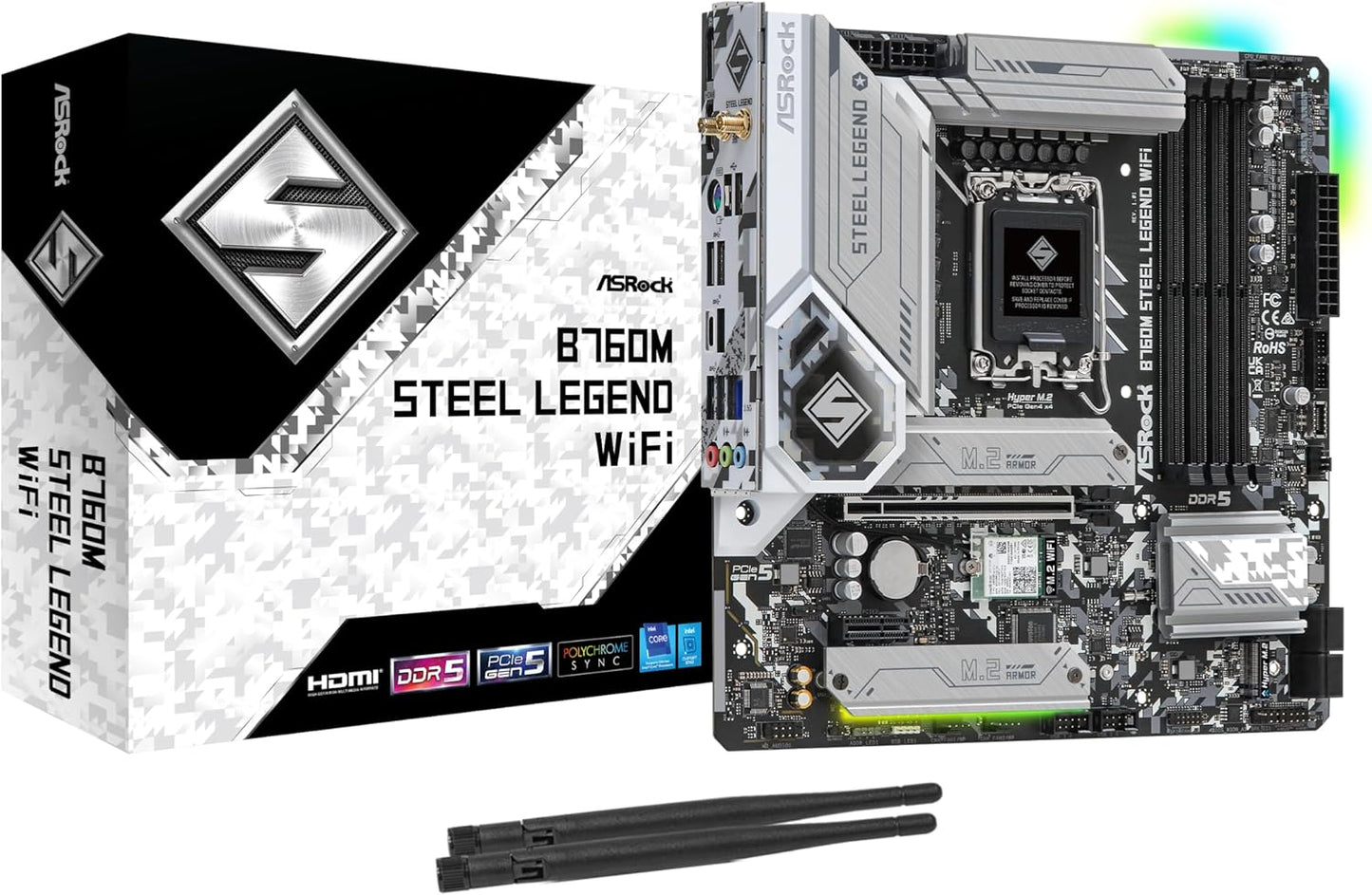 ASRock B760M Steel Legend WiFi Motherboard for Intel Processors