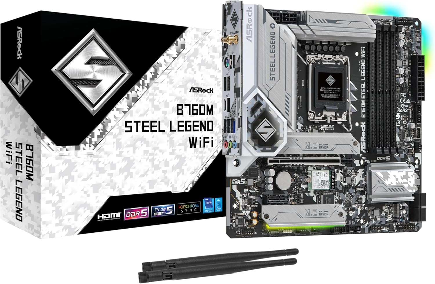ASRock B760M Steel Legend WiFi Motherboard for Intel Processors
