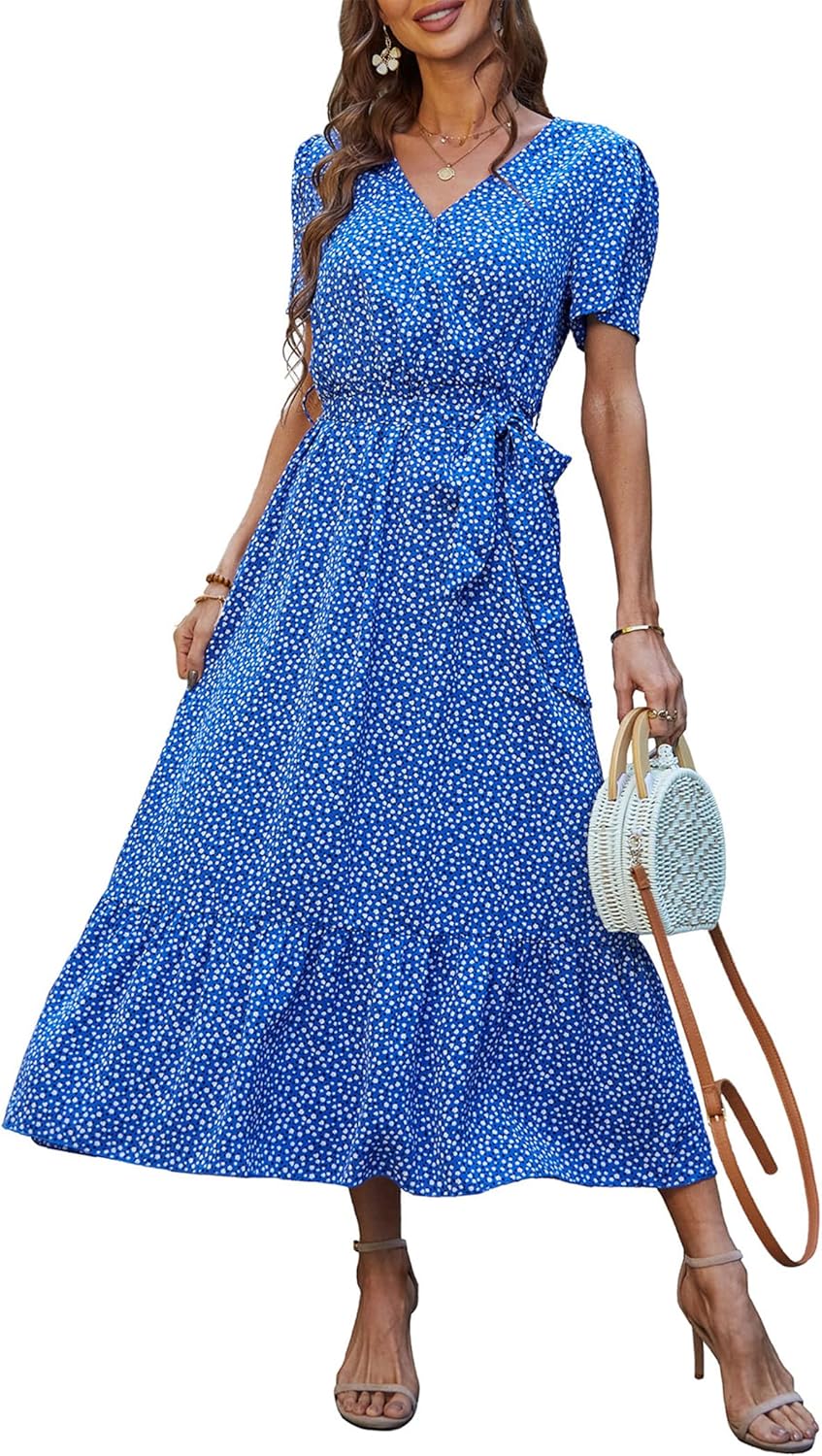 PRETTYGARDEN Women's Summer Floral Boho Maxi Dress for All Occasions
