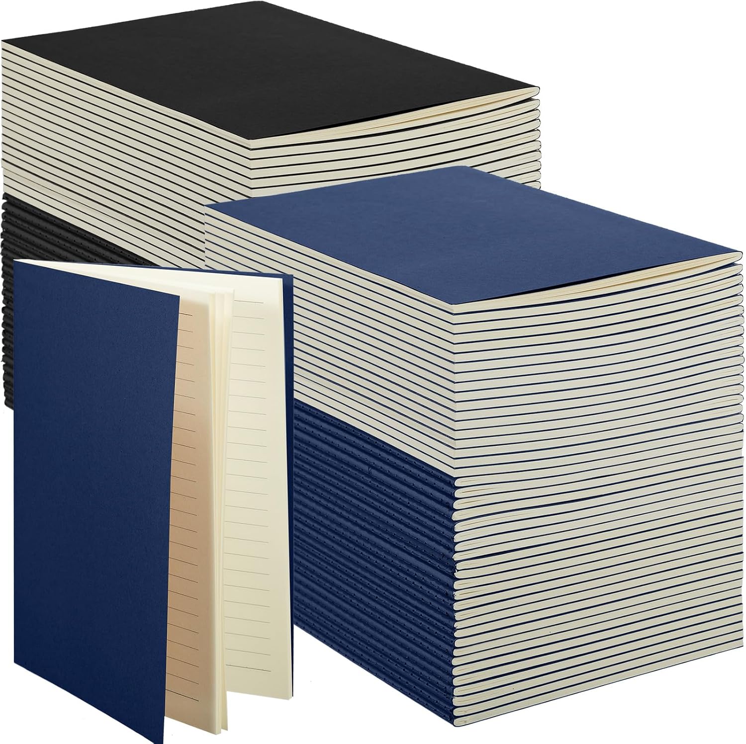 100 Pcs A5 Kraft Notebooks for Writing and Sketching Needs