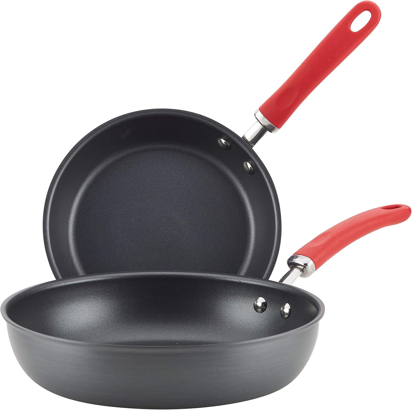 Rachael Ray Create Delicious Deep Hard Anodized Frying Pan Set
