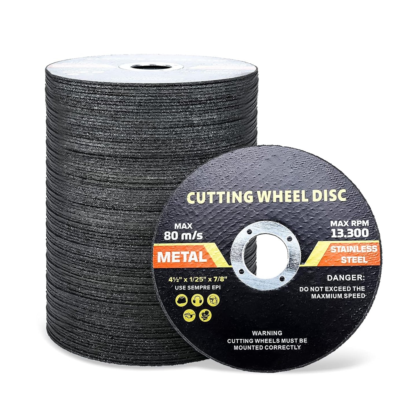 NORJIN 100 Pack 4-1/2 Inch Cutting Wheel - Precision Metal Cutting Discs
