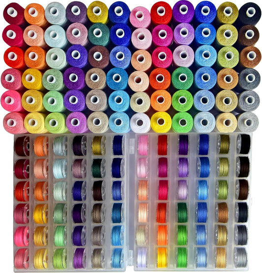 LE PAON 144Pcs Bobbins & Thread Spools Set - Seamlessly Sew Anywhere!