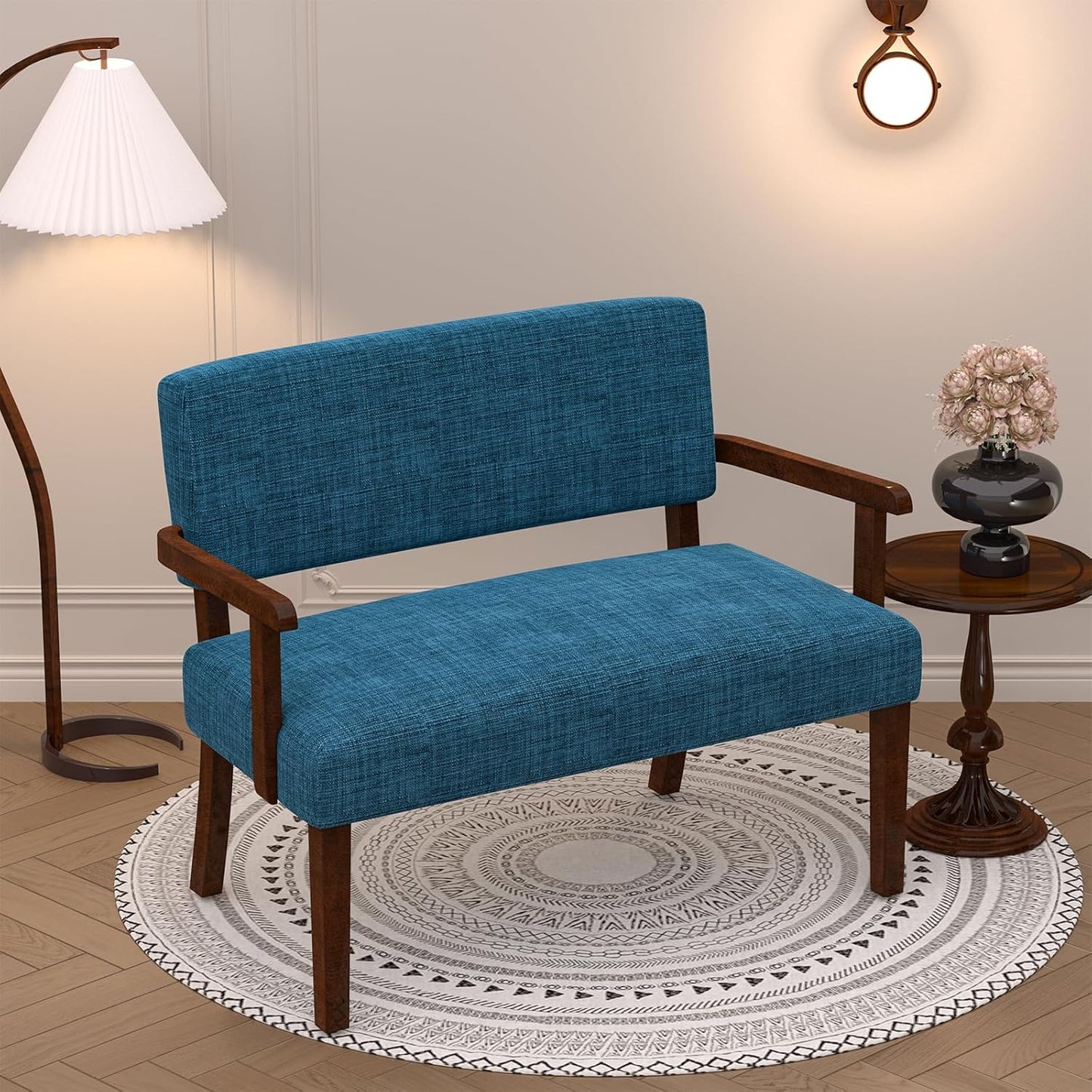 Blue Love Seat Arm Chair - Cozy Comfort!