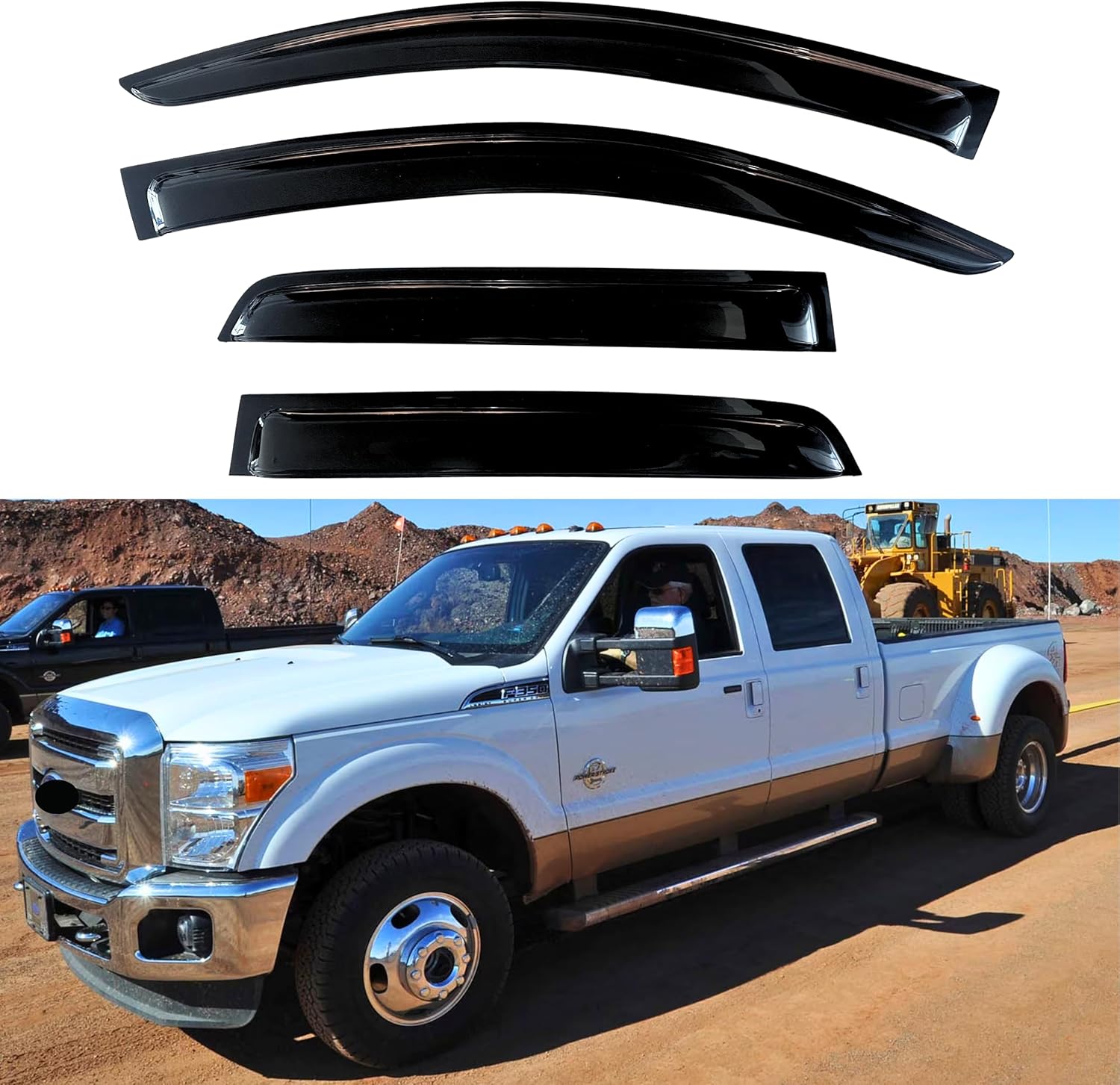 KPY Window Visor for 1999-2016 Ford Super Duty SuperCrew