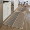 Easy Jute Rainbow Runner Rug, 2.6x8 Washable Hallway Runner - Non-Slip