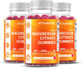 Magnesium Gummies 600mg per Serving - Raspberry Relaxation